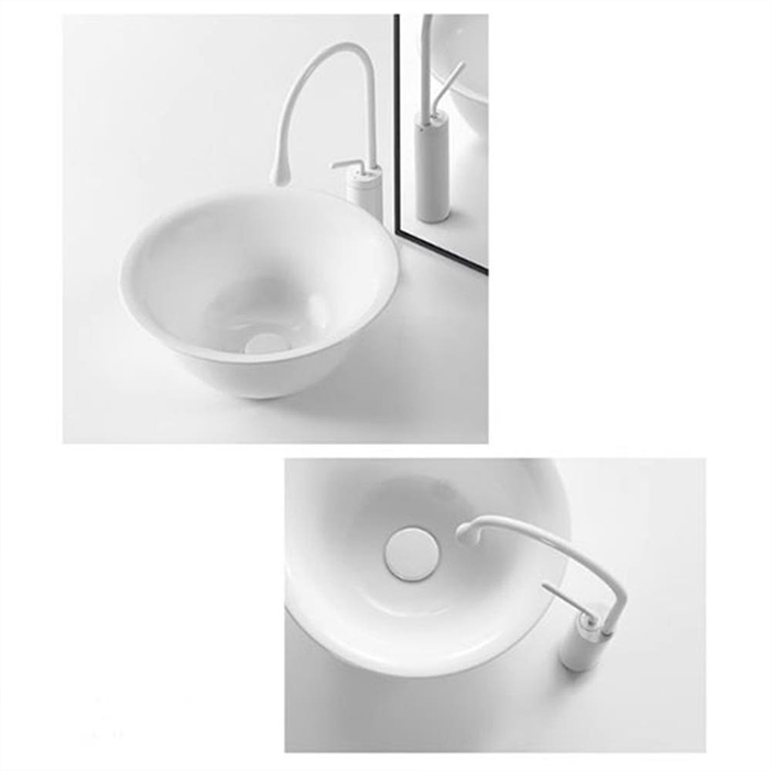 ST-L1174 Matt white 무광 매트 화이트 흰색 탑볼 탑카운터 세면대 세면기