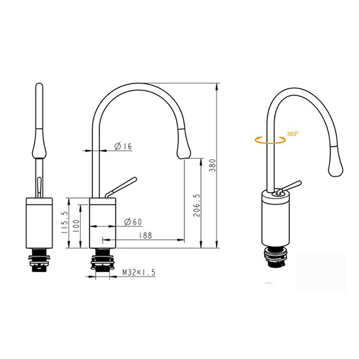 ST-1602BG 무광골드 물방울 탑볼수전