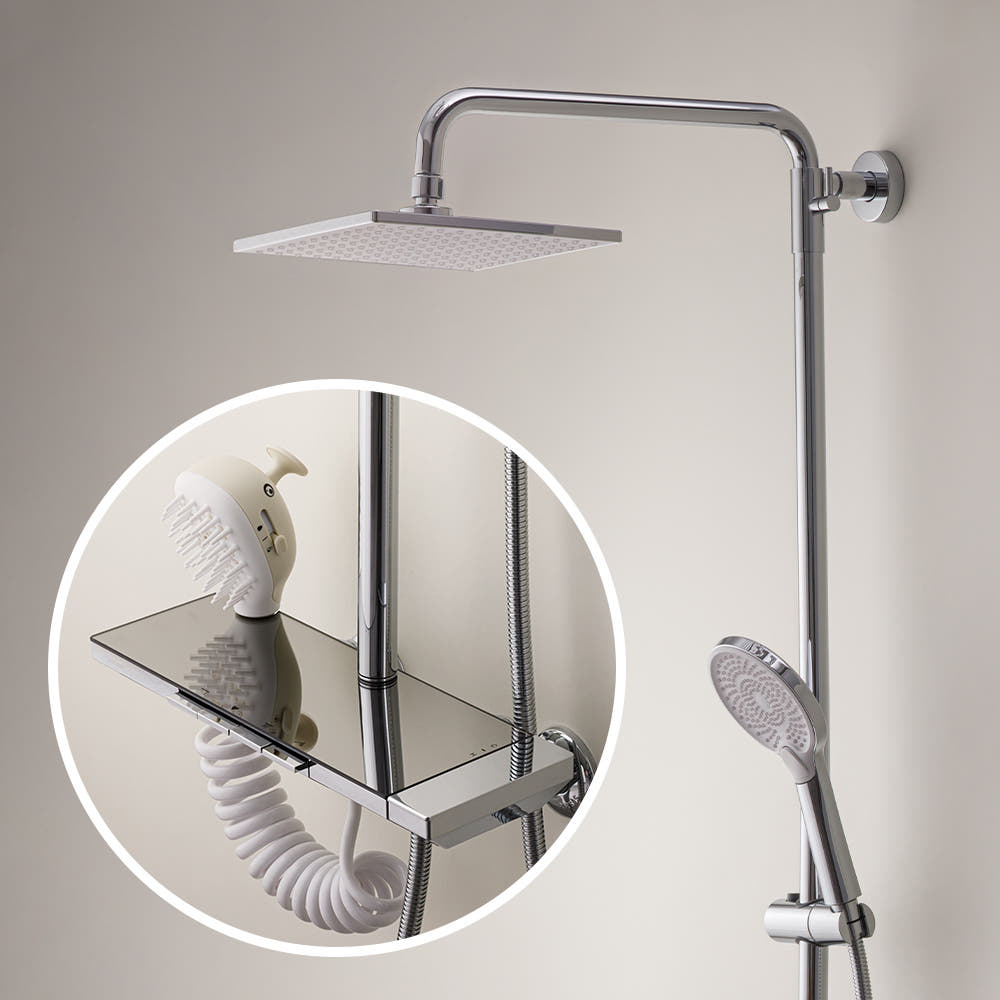 비반트 반려동물전용 샤워기 스마트 4ways 레인샤워수전 크롬 P2-4000 CR