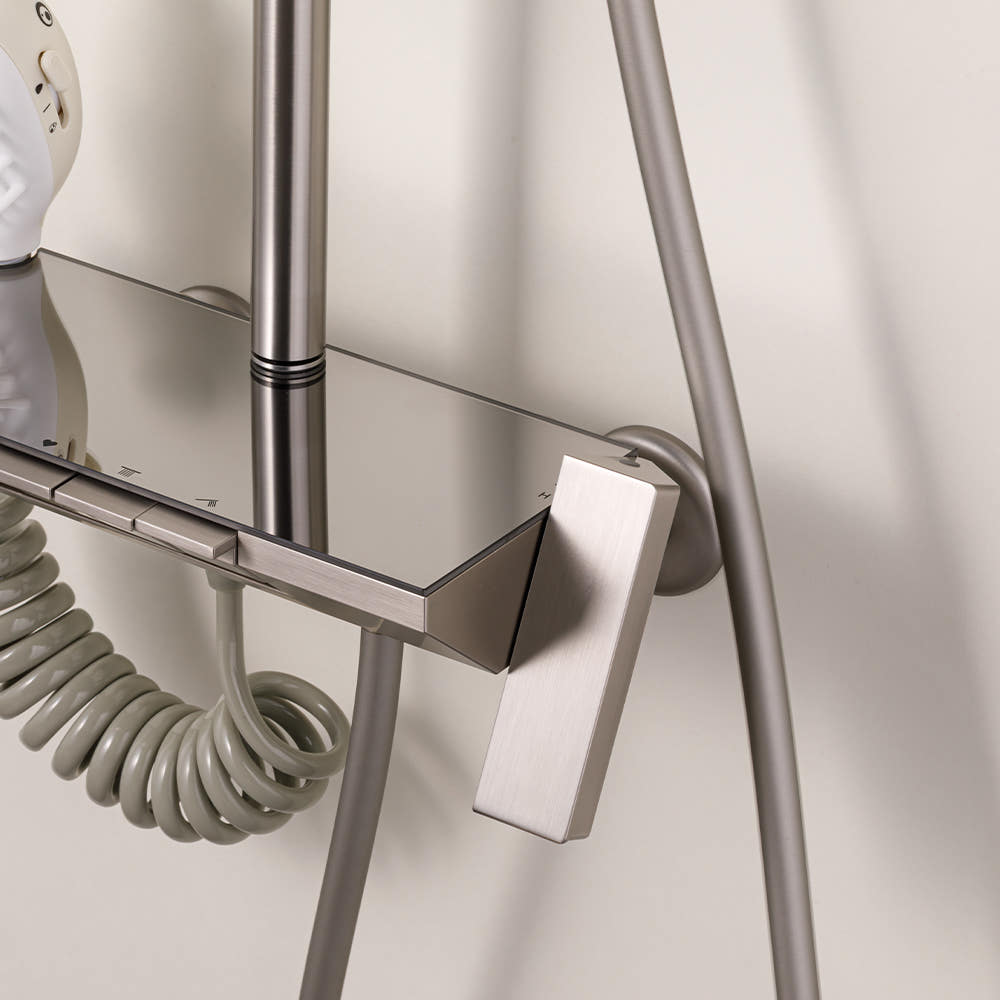 비반트 반려동물전용 샤워기 스마트 4ways 레인샤워수전 매트실버 P2-4000 MS