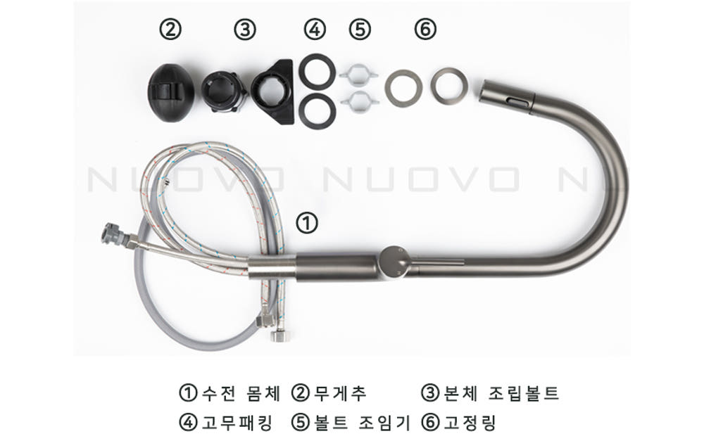 비반트 매트그레이 VA120 주방수전